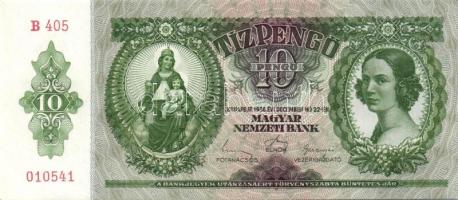 1936. 10P (6x) egymás utáni sorszámokkal, egyiken több papírránccal T:I