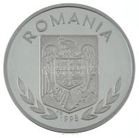 Románia 1998. 100L Ag "XIX. Téli Olimpia, Nagano - Műkorcsolya" jelzetlen piedfort próbave...