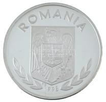 Románia 1998. 100L Ag "XIX. Téli Olimpia, Nagano - Síelés" jelzetlen piedfort próbaveret k...