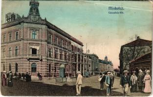 1906 Miskolc, Városház tér, építkezés. Montázs (EB)