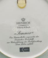 1990 körül, Villeroy & Boch dísztál, "Sommer", jelzett, hibátlan, d: 25 cm