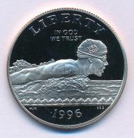 Amerikai Egyesült Államok 1996S 1/2$ Cu-Ni &quot;Atlantai Olimpia - Úszás&quot; kapszulában T:PP  USA 1996S 1/2 Dollar Cu-Ni &quot;Atlanta Olympics - Swimming&quot; in capsule C:PP Krause KM#267