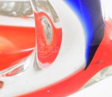 Üveg hattyú. Anyagában színezett, jelzés nélkül, hibátlan, m: 24 cm