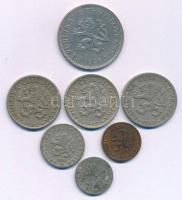 Csehszlovákia 1922-1938. 2h-5K (7db, 6xklf) T:XF-F patina Czechoslovakia 1922-1938. 2 Haléře - 5 Kor...