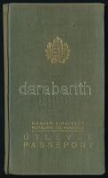 1939 Szeged, Magyar Királyság által kiállított fényképes útlevél, pecsétekkel / Hungarian passport