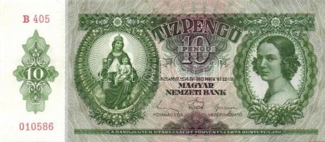 1936. 10P (5x) egymás utáni sorszámokkal, egyiken több papírránccal T:I,I-