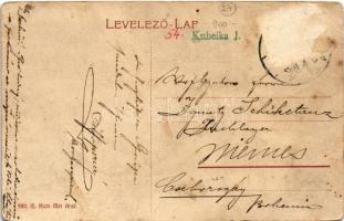 Arad, Deák Ferenc utca, Ruzsek Ferenc üzlete, gyógyszertár. Ifj. Klein Mór kiadása / street, shops, ...