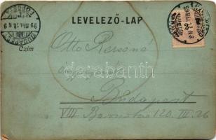 1899 (Vorläufer) Nagyvárad, Oradea; Körös részlet, zsinagóga este. Panker Dániel kiadása / Cris rive...