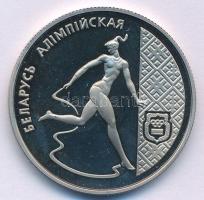 Fehéroroszország 1996. 1R Cu-Ni "Olimpia - Tornász Szalagtáncos" T:PP ujjlenyomat, patina Belarus 1996.1 Ruble Cu-Ni "Olympic Games - Gymnast Ribbon Dancer" C:PP fingerprints, patina Krause KM#8