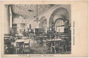 1911 Brassó, Kronstadt, Brasov; Korona kávéház belső. Heinrich Lang kiadása / Cafe Coroana, interior (fl)