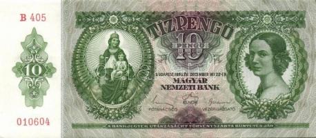 1936. 10P (3x) egymás utáni sorszámokkal T:I