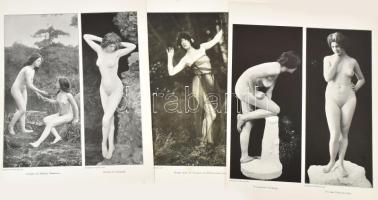 cca 1920-1930 Művészi aktok, 8 db fekete-fehér nyomat, helyenként kopásokkal, lapméret: 33x26 cm
