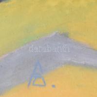 Pittner: Nagybányai utcarészlet, református templommal, Pasztell, papír, jelzett, keretben 60x40 cm ...