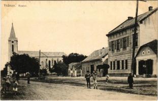 Varannó, Vranov nad Toplou; Kostol / templom, Fő utca. Alexander Halász kiadása / main street, church