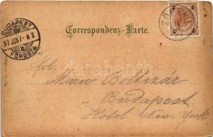 1897 (Vorläufer!) Sobotín, Zöptau (Nordmähren); Eisenwerk / ironworks, factory. Kunstanstalt Karl Sc...