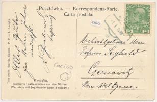 1914 Cacica, Kaczyka (Bukovina); Sudhütte (Salzausheben aus den Dörren) / Warzelnia soli (wybieranie...