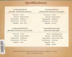 Hollandia 2013. 2E "Beatrix & Vilmos Sándor" tokban T:AU
Netherlands 2013. 2 Euro &qu...