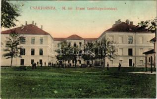 1913 Csáktornya, Cakovec; M. kir. állami tanítóképző intézet. Fischel Fülöp (Strausz Sándor) kiadása / teachers' training institute (r)