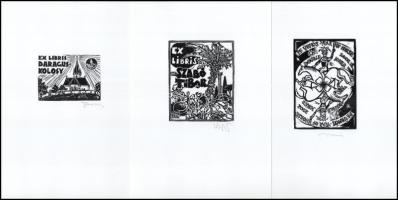 A 29. Exlibris-kongresszus résztvevőinek adott ajándékmappa, benne 5 db jelzett ex libris-szel (Imre...