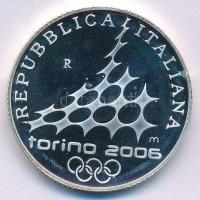 Olaszország 2005. 10E Ag "Téli Olimpia 2006 - Gyorskorcsolya" kapszulában T:PP patina, kis...