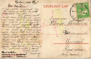 1909 Topolya, Bácstopolya, Backa Topola; látkép és szélmalom. Riesz Béla kiadása / windmill (r)