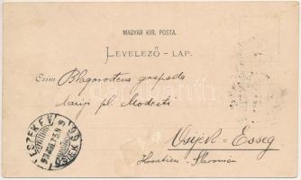 1897 (Vorläufer) Orsova, Korona kápolna. G. Hutterer kiadása / Kronkapelle / chapel. Art Nouveau, fl...