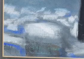 Simon Endre (1936-2022): Téli táj (Erdély?), 2002. Pasztell, papír. Jelzett. Üvegezett fakeretben, 4...