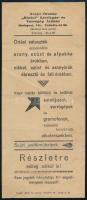 1936 Svájci Óraház Diadal Kerékpár- és Varrógép Áruház (Budapest VII. Thököly út 26.) kétoldalas számlája