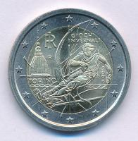 Olaszország 2006. 2E &quot;Téli Olimpia 2006 - Torinó&quot; T:UNC,AU patina  Italy 2006. 2 Euro &quot;2006 Winter Olympics - Turin&quot; C:UNC,AU patina Krause KM#246