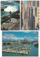 17 db MODERN amerikai és kanadai képeslap különböző méretben / 17 modern American (USA) and Canadian postcards in various size