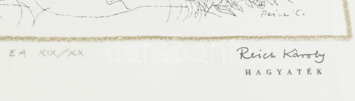 Reich Károly (1922-1988): Goethe: A kedves közelléte II. Szitanyomat, papír, jelzett a nyomaton. EA ...