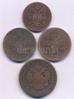 Vegyes: 1851B 1/2kr Cu -1851G 2kr Cu (4xklf) T:VF,F