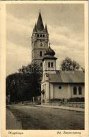 Nagybánya, Baia Mare; Szent István torony, templom / tower, church (EK)