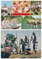 28 db MODERN motívum képeslap, fotólap: népviselet / 28 modern motive postcards, photo: folklore