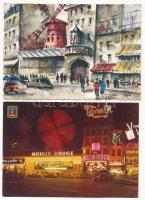 12 db MODERN francia képeslap: Párizsi Moulin Rouge / 12 modern French postcards: Paris Moulin Rouge