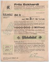 Német Harmadik Birodalom 1937. "50. Jubileumi Porosz-Délnémet Osztálysorsjáték" sorsolási ...