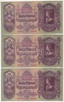 1930. 100P (3x) sorszámkövetők T:VF Adamo P17