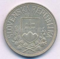 Szlovákia 1941. 20K Ag "Cirill és Metód" T:AU patina Slovakia 1941. 20 Korun Ag "St. ...