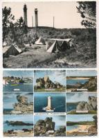 Világítótornyok - 8 db MODERN képeslap / Lighthouses - 8 modern postcards