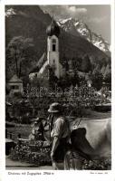 Grainau with the Zugspitze and the church