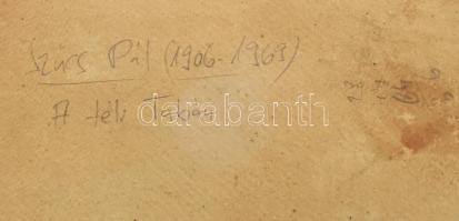 Szűcs Pál (1906-1969): Téli Tabán. Akvarell, papír, jelzett, paszpartuban, 31,5×24 cm