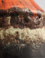 Német mázas kerámia váza. Kézzel festett, jelzett, hibátlan 12 cm