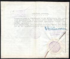 1940-1944 Katonai igazolványi lap (hiteles másolat) + 2 db leszerelési jegy