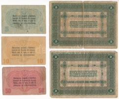 Olaszország 1918. 5c-2L (5x) T:F,VG nagyobb szakadás
Italy 1918. 5 Cents - 2 Lire (5x) C:F,VG bigge...