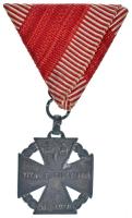 1916. Károly-csapatkereszt Zn kitüntetés eredeti mellszalagon T:XF Hungary 1916. Charles Troop Cross Zn decoration with original ribbon C:XF NMK 295.
