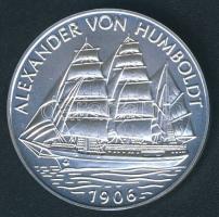 Németország DN Alexander von Humboldt vitorlás 1906 Ag emlékérem 20g T:BU