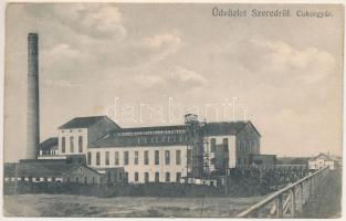 1908 Szered, Sereth, Sered nad Váhom; Cukorgyár. Weinberger Simon kiadása / sugar factory (EB)