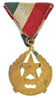 1957. "Munkás-Paraszt Hatalomért Emlékérem" aranyozott, zománcozott bronz kitüntetés mells...