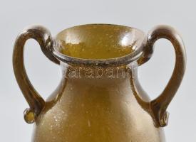 Régi amfora váza. Fújt hutaüveg, hibátlan 31 cm