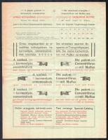 cca 1900 Melocco Péter Márvány-, Mozaiklap, Műkő és Cementárú-gyár, Beton- és Vasbeton Építési Válla...